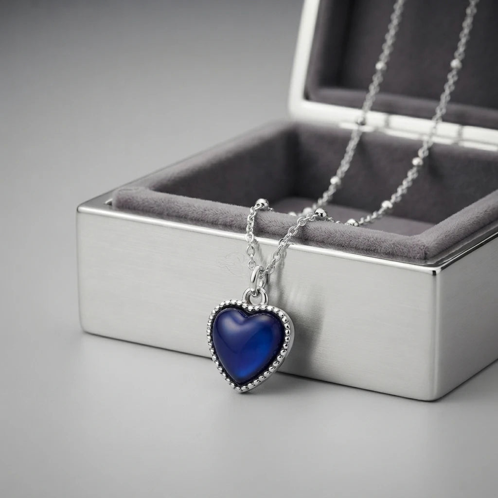 Prestique™ MoodHeart Necklace – Wear Your Feelings in Color